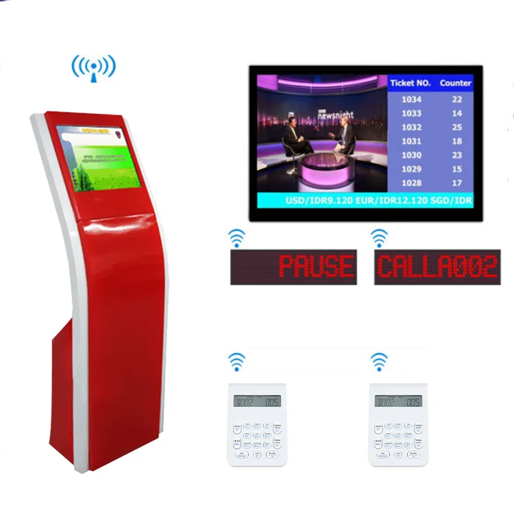 Intelligent Self Service Restaurant Bank Hospital Clinic Cinema Touch Screen Queue Management System Kiosk