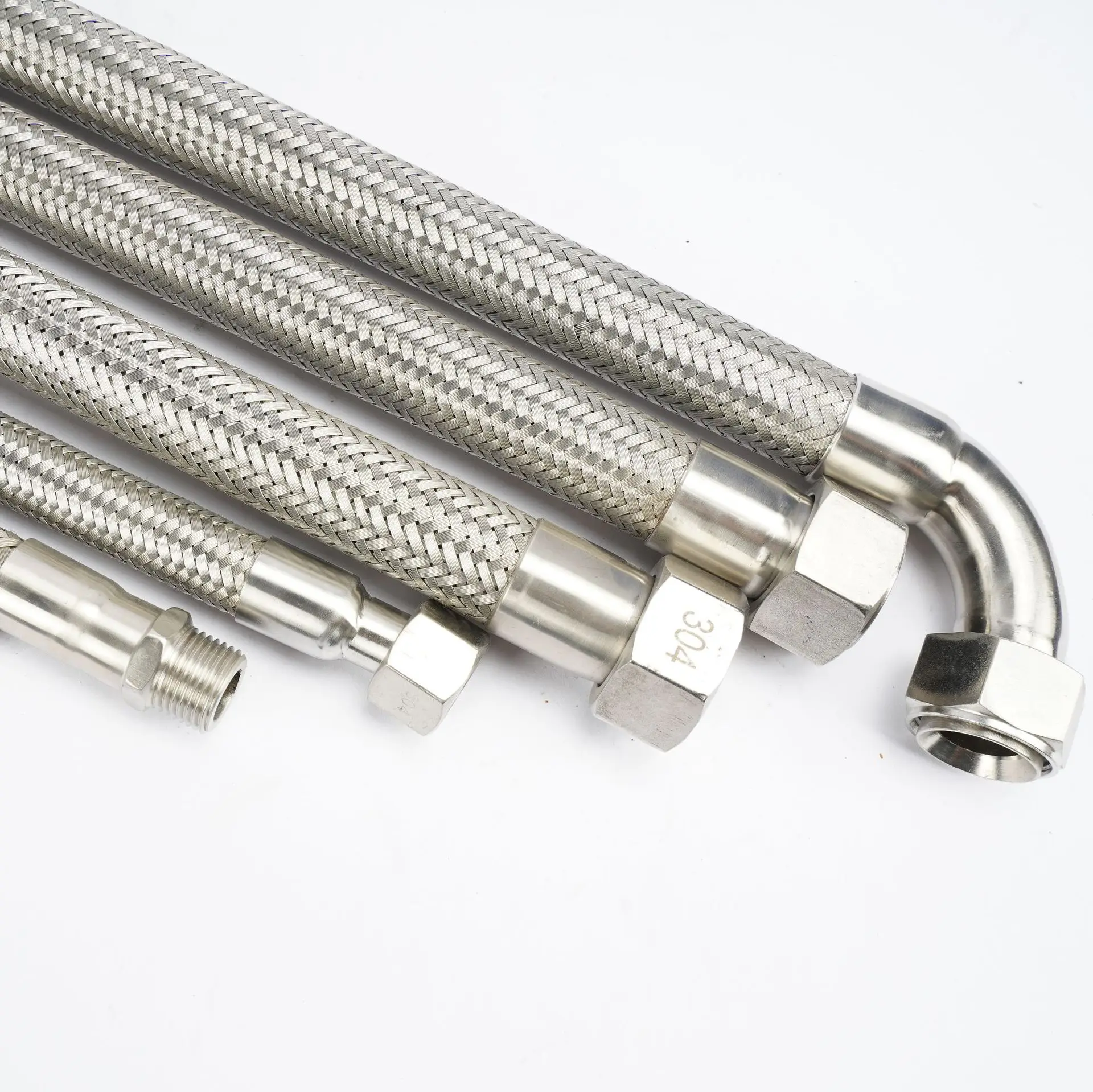 Нержавеющая сталь гофрированные гибкие металлические шланги/трубы с фитингами 304 гофрированная Гибкая металлическая трубка/шланг/труба