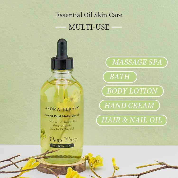Wholesale High Concentrated Essential Oil Use for Skin Care Ylang Ylang Perfume Essential Body Oil