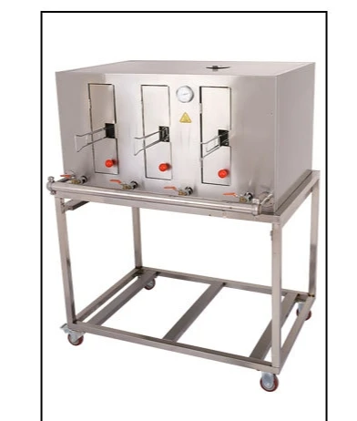 3 Fish 4 Gas Type Stainless Steel Smokeless Commercial Fish Oven Gas Liquid Gas  Grilled Fish Machine