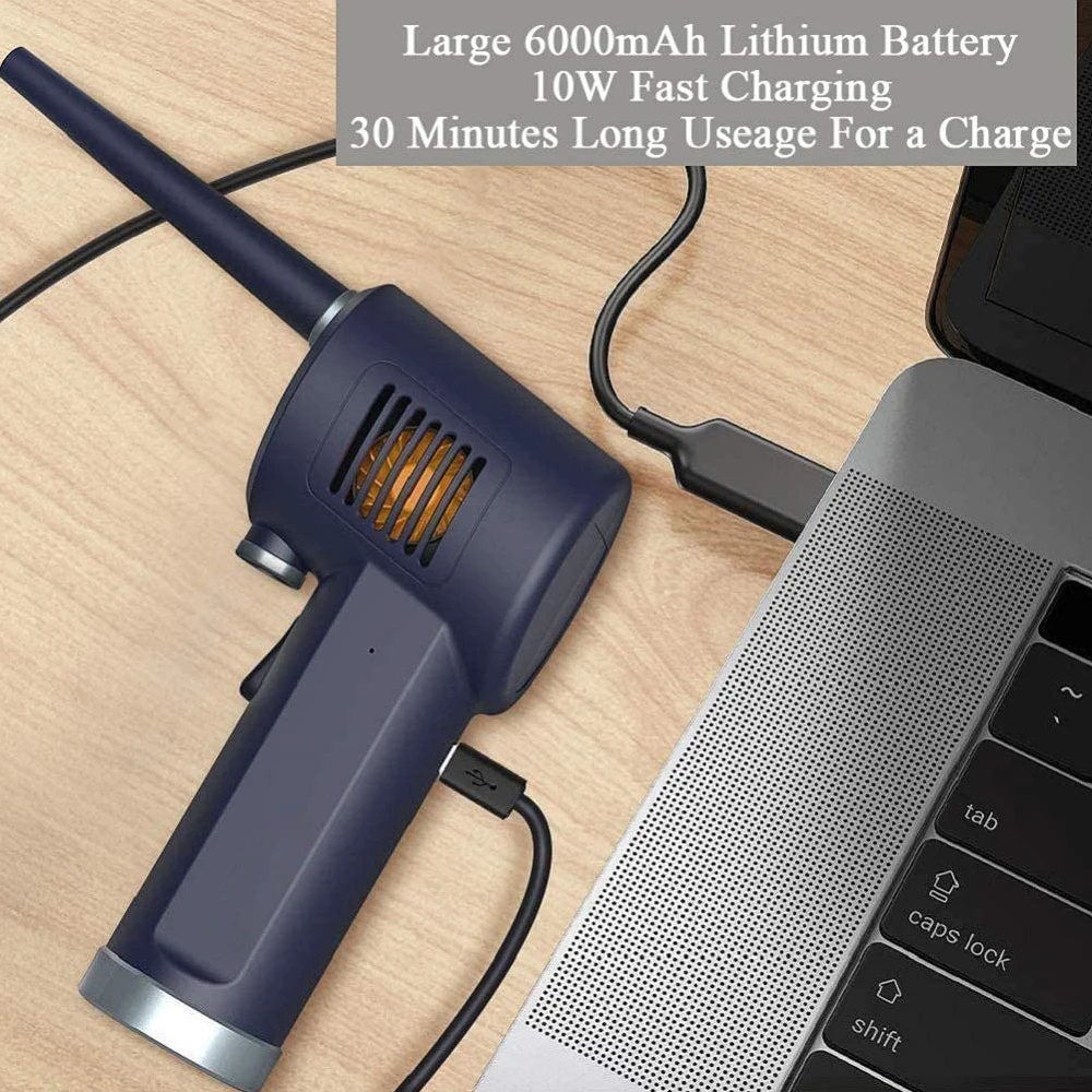Беспроводной бесщеточный двигатель Air Duster для очистки автомобиля windows компьютера и клавиатуры 6000 мАч перезаряжаемая батарея 30