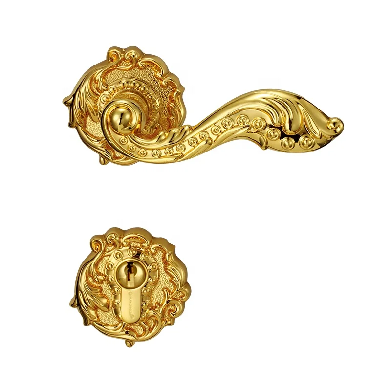 Factory Produced Entrance Door Mortise Lock with 24K Gold Lever Handle Lock from Archie ISO Door Lock Factory