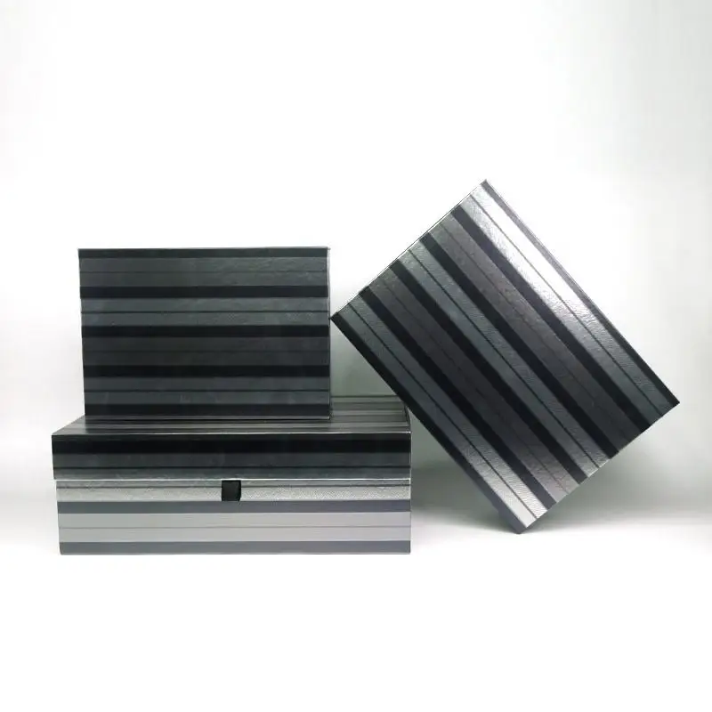 Large High-end Low MOQ Custom Logo Sliver Cardboard Printing Paper Gift Boxes Packaging