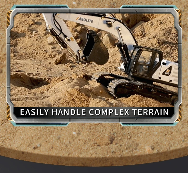 Newest HUINA K961-100 Kabolite RC Car 1/18 Scale Simulation Metal Hydraulic Excavator Remote Control Truck RC Functional Model