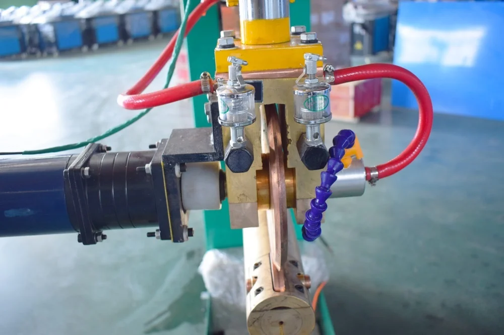 HVAC duct lock seam closer pneumatic welding forming machine for round pipe