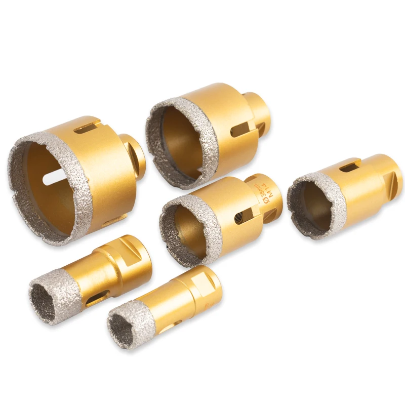 Factory wholesale diamond golden hole saw cutting 7 PCS set for ceramic