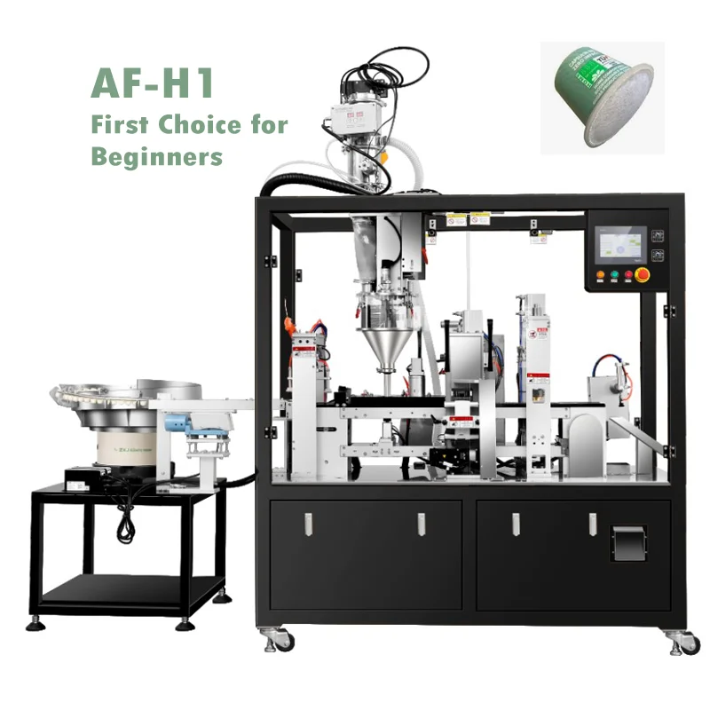 Entry level Nespresso filling machine ground coffee weighing Automatic Biodegrabable capsule filling and sealing machine