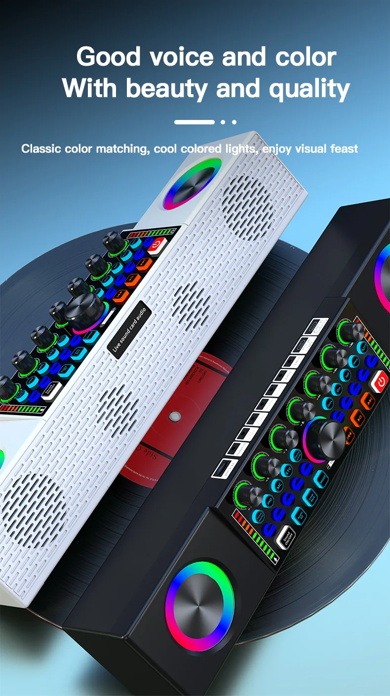 Home Video  Bedside Table Speaker Mobile Phone Charger Live Broadcast Sound Card All-In-One Machine  Waterproof Set Computer AUX