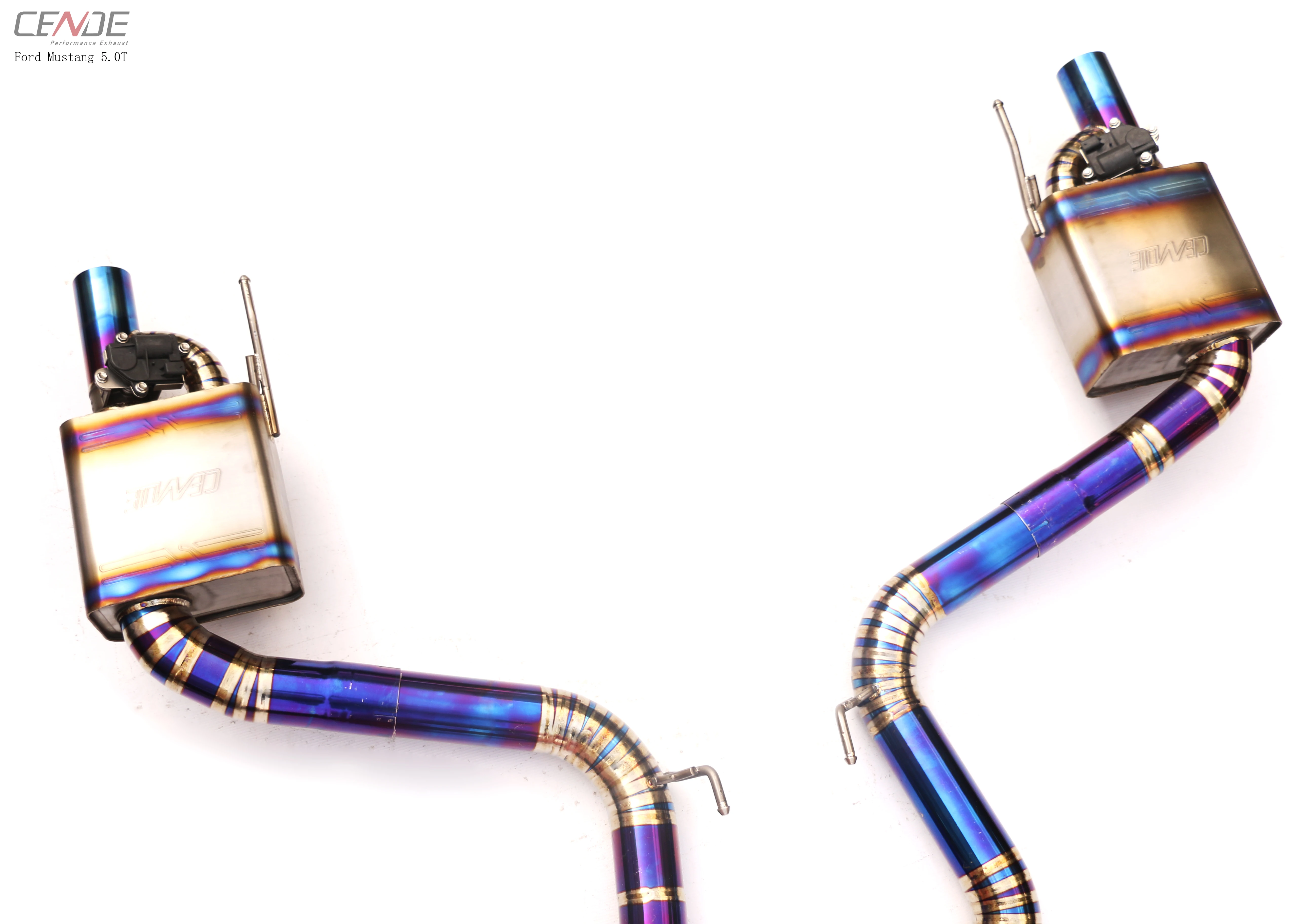 Customized 76 mm Performance titanium pipe  system 2.3 t exhaust for ford mustang exhaust 5.0 T