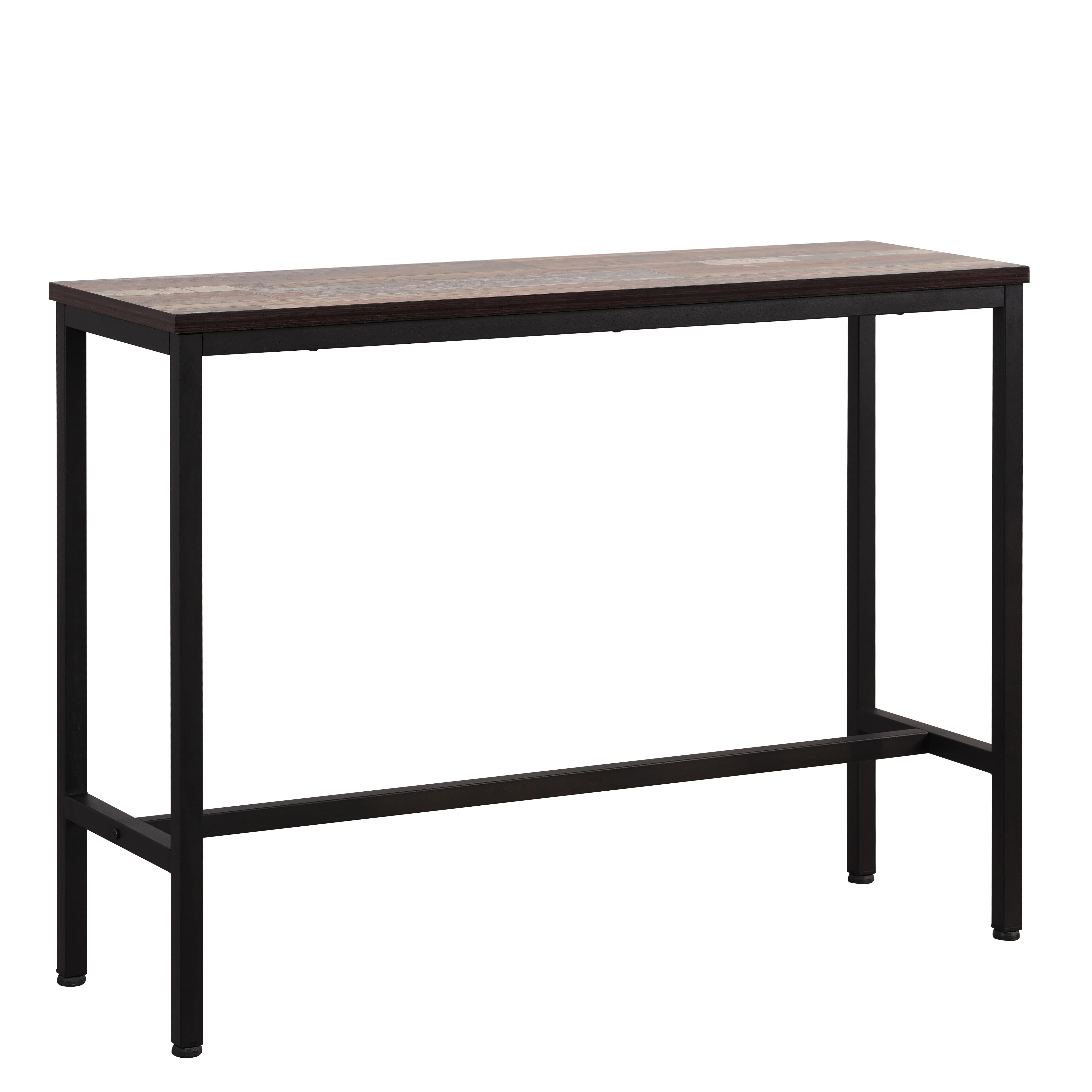 Hot Sale Rectangle Restaurant Furniture Cafe Metal Wood Long Bar Table For Sale