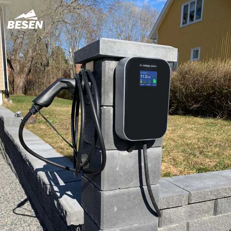 BESEN IP66 Waterproof EV CHARGER 3 phase 16A 11kW type 2 Floor-mounted Charging Stations for electric vehicles