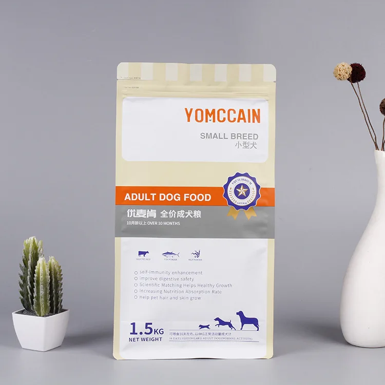 Small Dog Feed Packaging Bags Universal Pet Feed Self-Sealing Self-Standing Zipper Vacuum Sealing Pet Food Bag