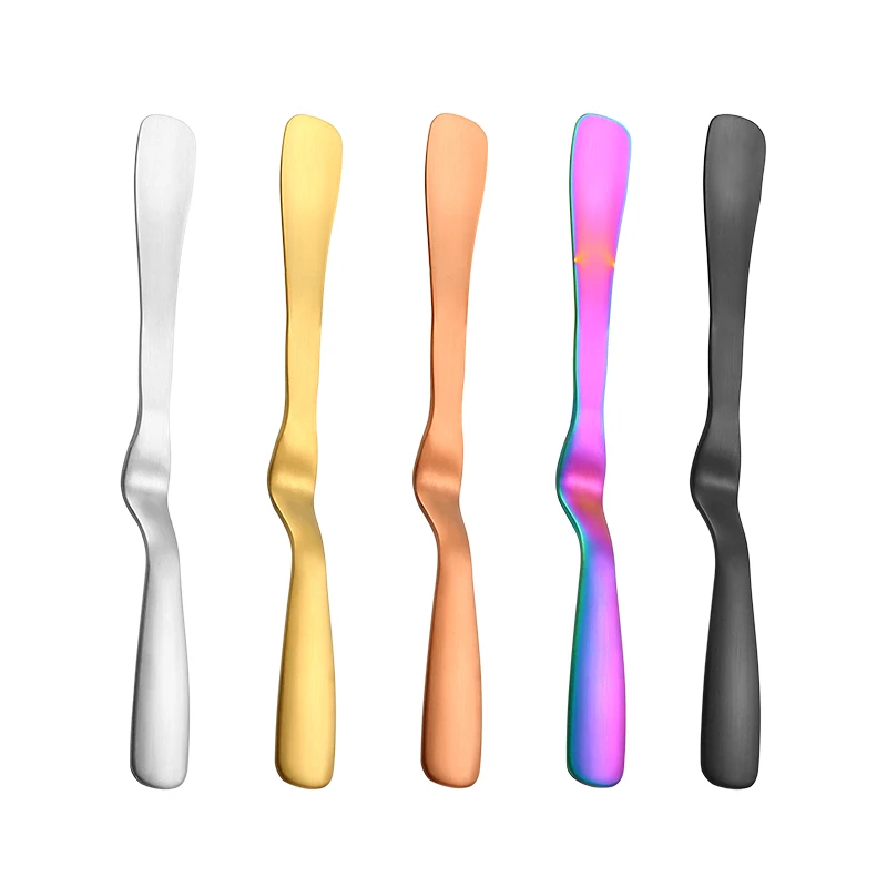 Новое поступление, экологически чистый многоразовый позолоченный нож из нержавеющей стали для сливочного масла