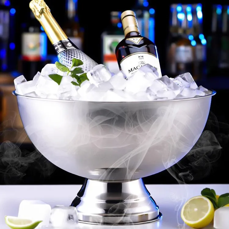 Stainless Steel Custom Large Ice Bowl Luxury Rose Gold Champagne Chiller Beer Holder Wine Cooler Party Ice Bucket