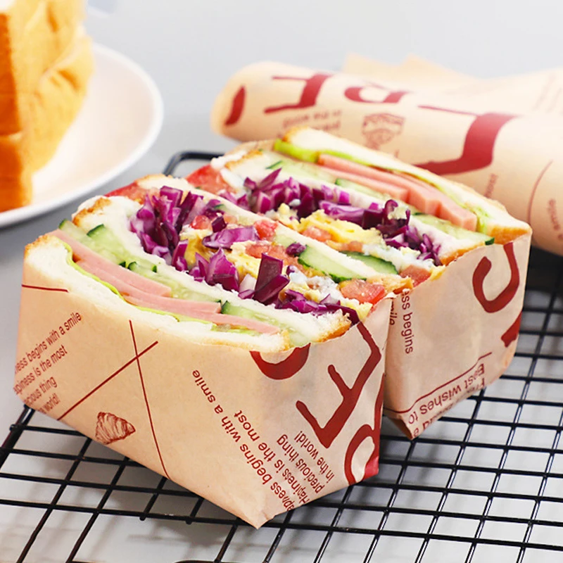 Customized Greaseproof Paper Food Digital Printing Double Side CMYK Recycled Uncoated Woodfree Paper 50gsm Sheets Virgin Pulp M