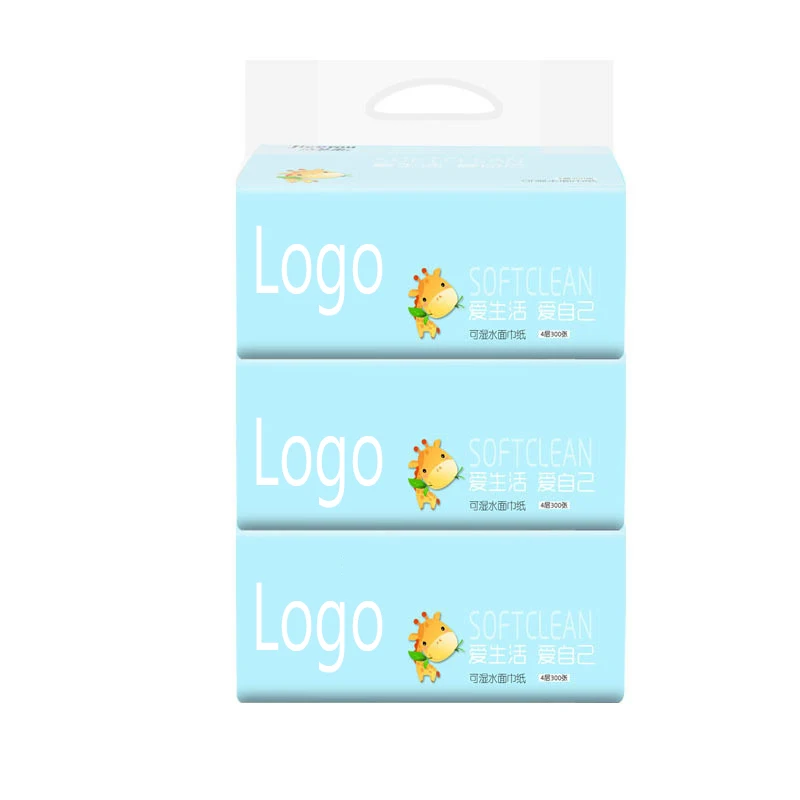 Skin-friendly Feel Facial Tissues Custom Pattern Super Comfortable Bamboo Tissue