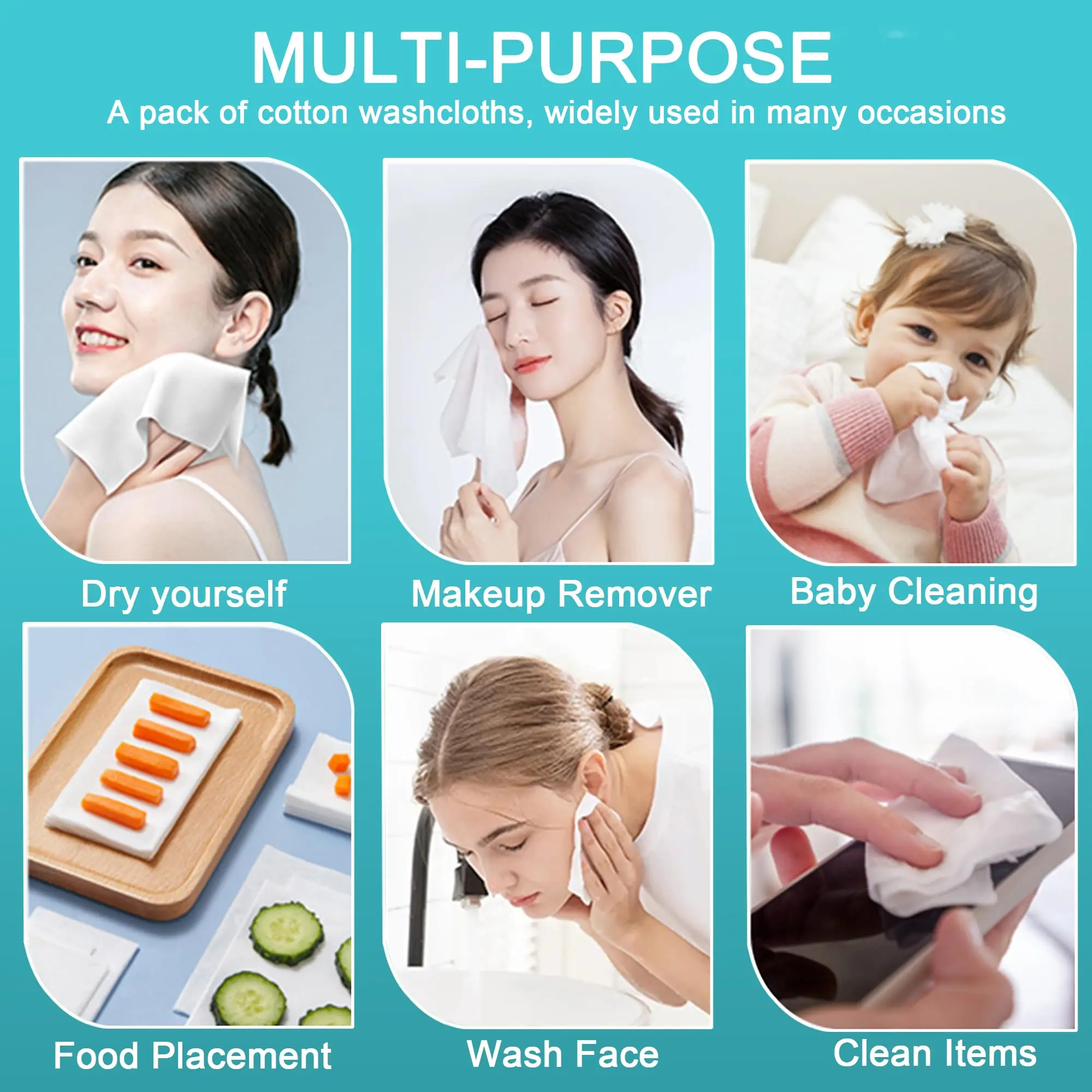 Quick Dry Disposable Spa Facial Paper Non-Woven absorbent Cleansing Face Towel