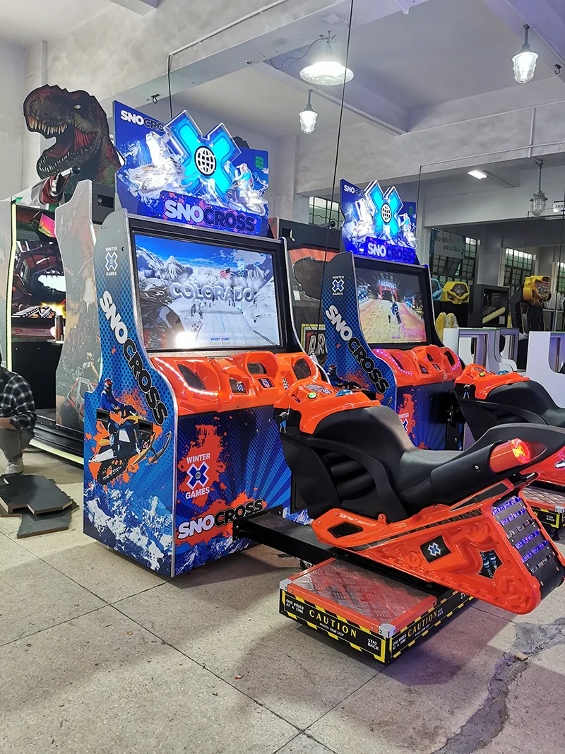 coin operated motorcycle bike racing simulator machines SNO CROSS arcade motor race game machine for sale