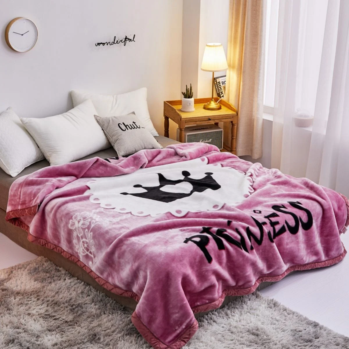 2ply 2kg 3kg 4 kg Super Soft Heavy Winter Blanket King Size Luxury  Thick Korean Raschel Blanket