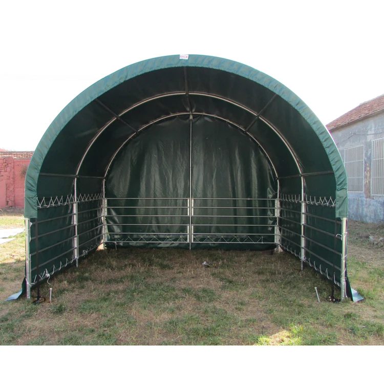 4x4m new design prefab portable fabric dome animal livestock horse shelter