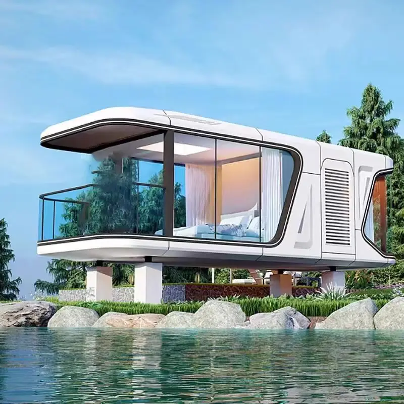 Hot selling foldable & mobile cabins for camping and tourism prefabricated modular houses space cabins hotel capsule containers