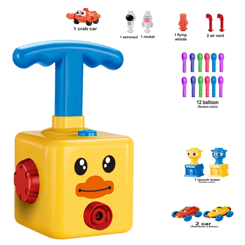 Популярный Забавный воздушный шар пусковой механизм гоночный игрушечный автомобиль