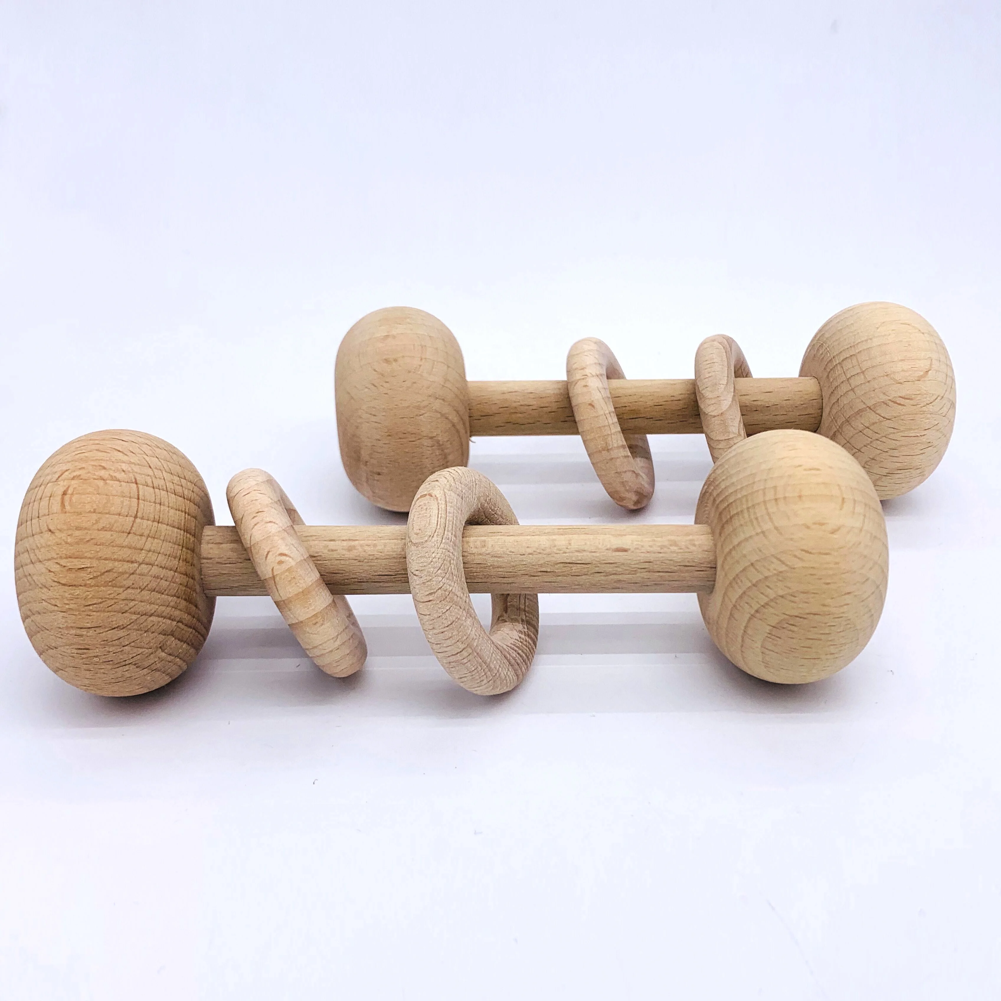 Детская деревянная погремушка из бука с логотипом на заказ