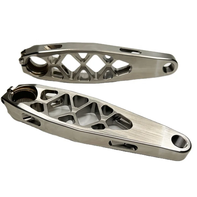 HKAA CNC Machined Customized 7075-T6 Aluminum Bike Crank Arm MTB Crankset Bicycle Crankset for 5Dev Crankset