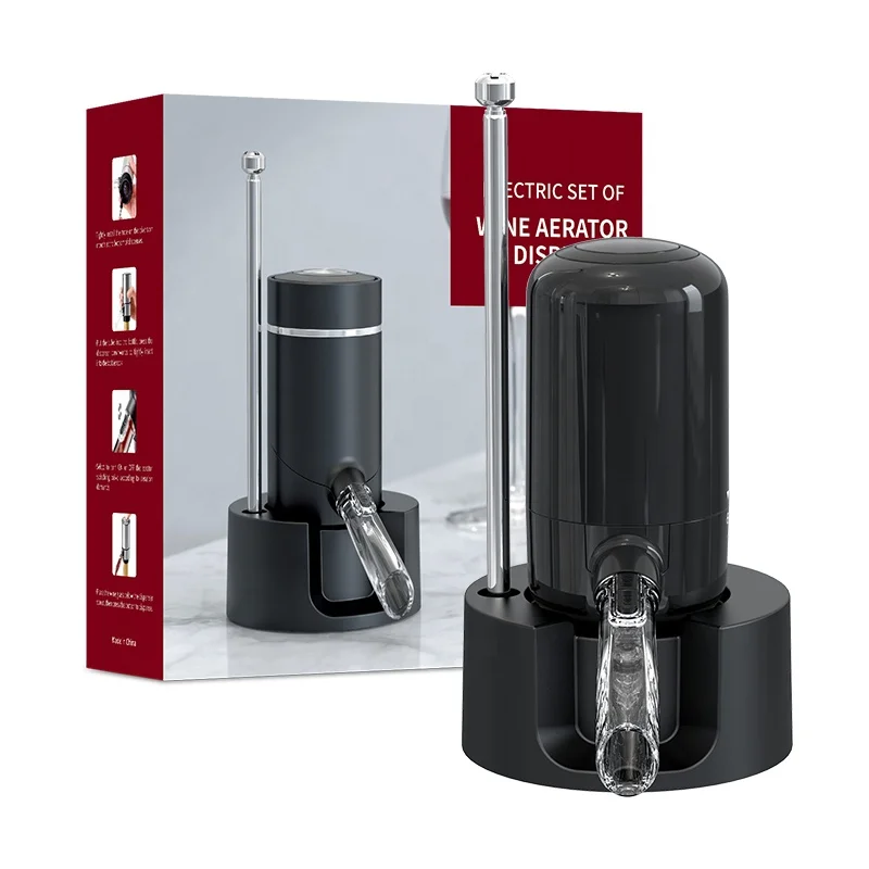 Electric Accelerated Oxidation Wine Decanter Spout No Dripping and Washable Wine Dispenser Pump
