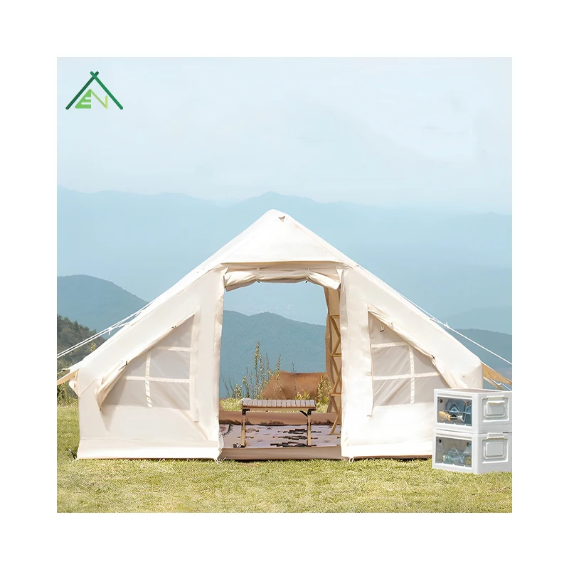 plain outdoor air pole house air inflatable camping outdoor for 6 person teepee tent zelt