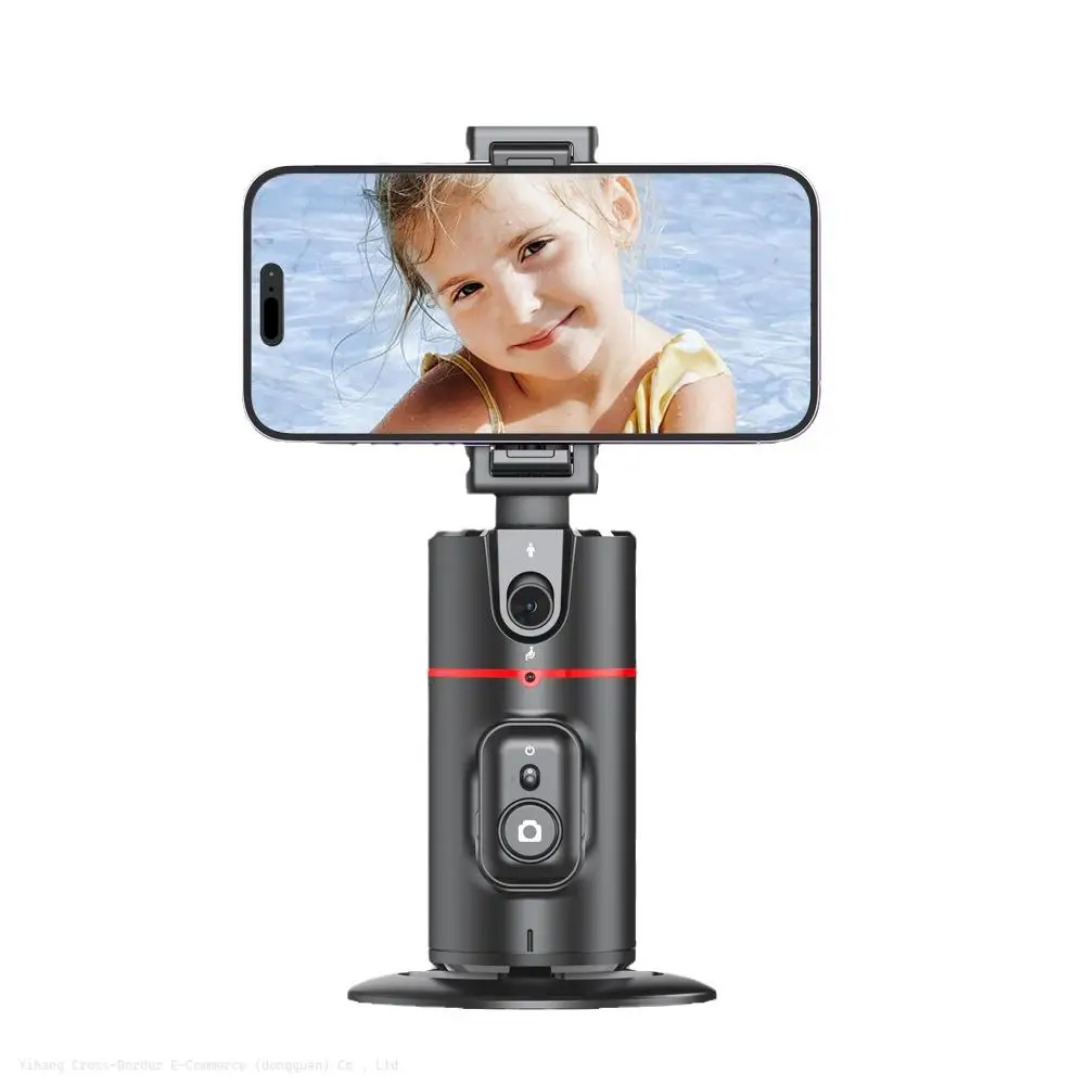 Hot Sale P02 AI Intelligent Tracker 360 Degree Auto Face Tracking Smart Rotation Desktop Selfie Gimbal Stabilizer for Smartphone
