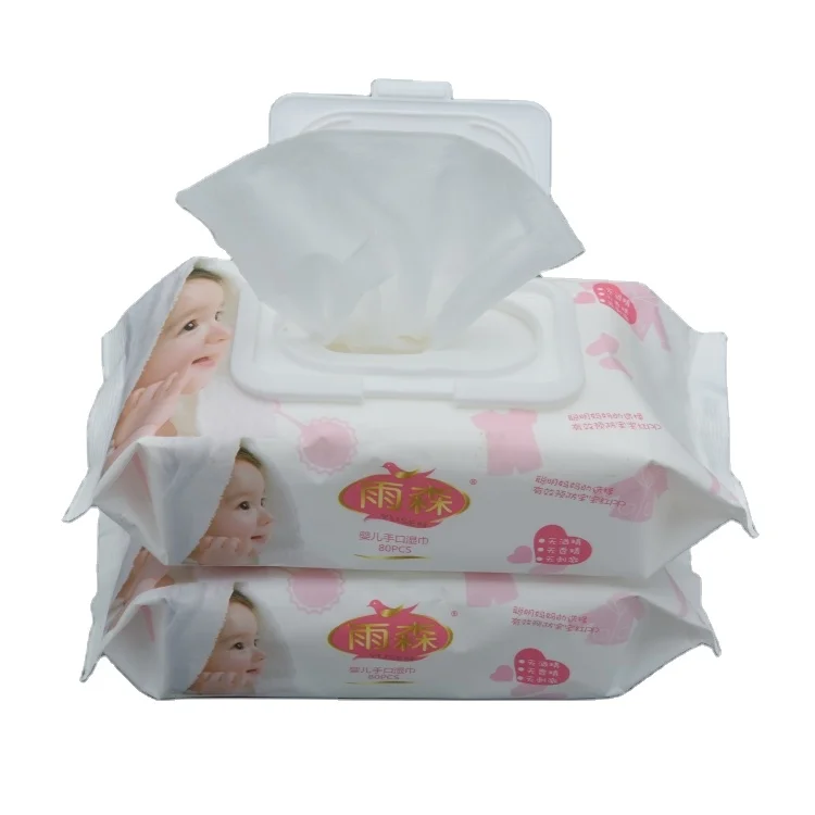 80Pcs Cheap Cleaning  Wet Wipes Tissue Baby Natural Care Baby Water Wet Wipes