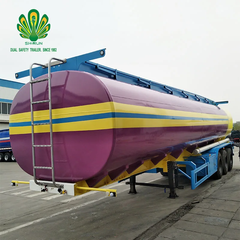 Bitumen Transportation Insulation Fuel Tanker Semi Trailer Chemical sulphuric acid transport tanker trailer