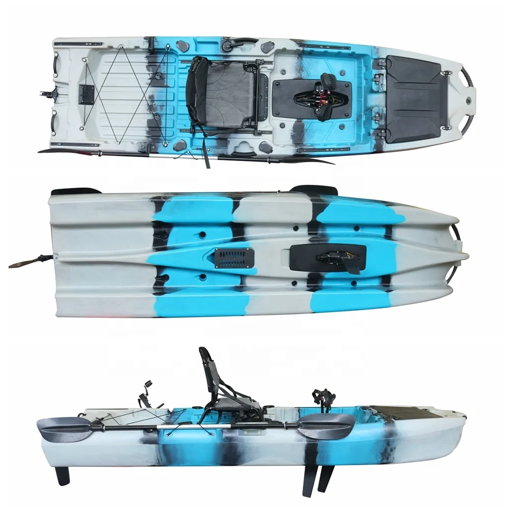 Vicking 10.5ft New Arrival Kayak Pedal System Fishing Pedal Drive Canoa Kayak PE 14 to 16 Foot Plastic Boats Canoe 2 Years 49kgs