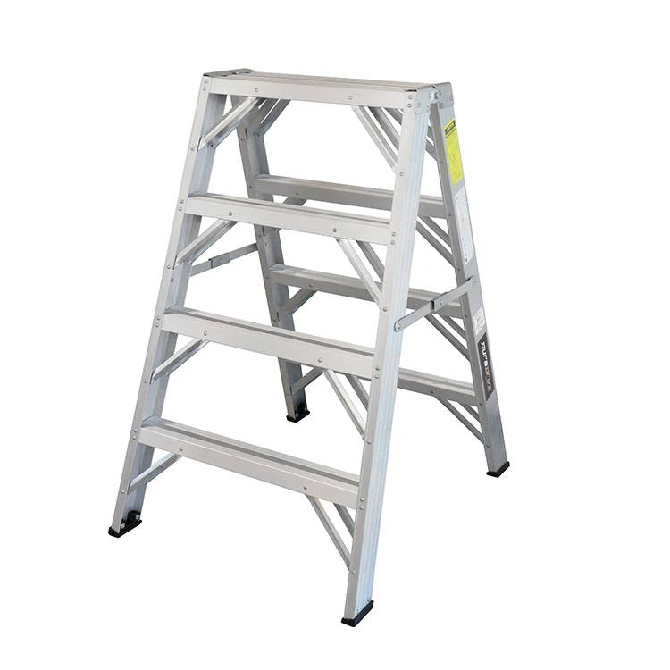 300-Pound Duty Capacity Wide Pedal Type Ia 3-Foot Folding Sawhorse Step Ladder with Aluminum/Aluminium