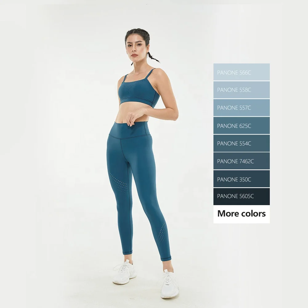 Factory Oem Women Yoga Wear Set High Waist Leggings Push Up Sports Bra Sets