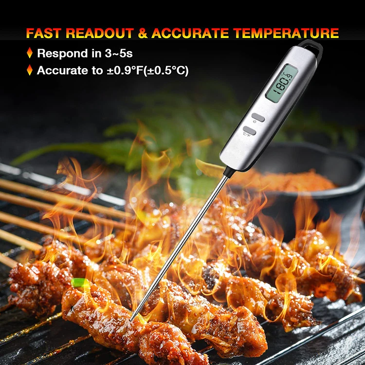 Ultra fast response food barbecue instant reading waterproof meat thermometer digital cooking thermometer