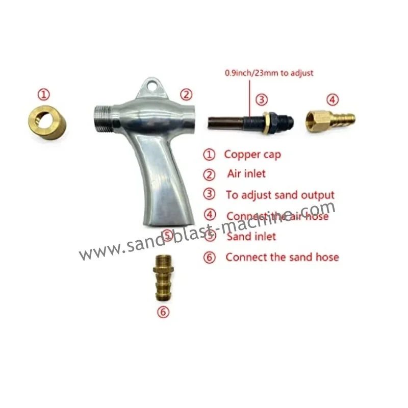 Air Sandblaster Gun Kit Blasting Gun for Sandblasting Cabinet
