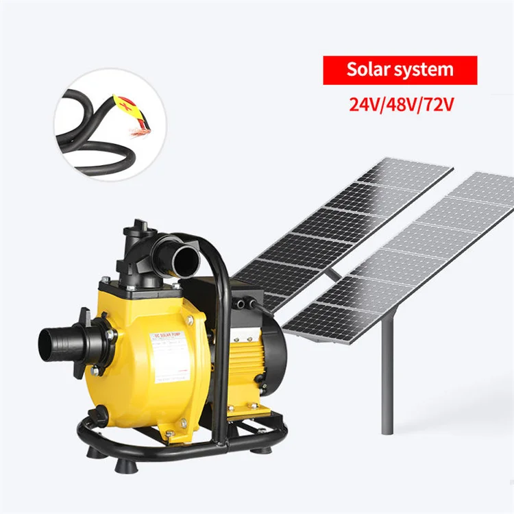 Zheming 2 Inch 1Hp Dc48V Irrigation Surface Solar Water Pumps Land Pump For Agriculture Irrigation