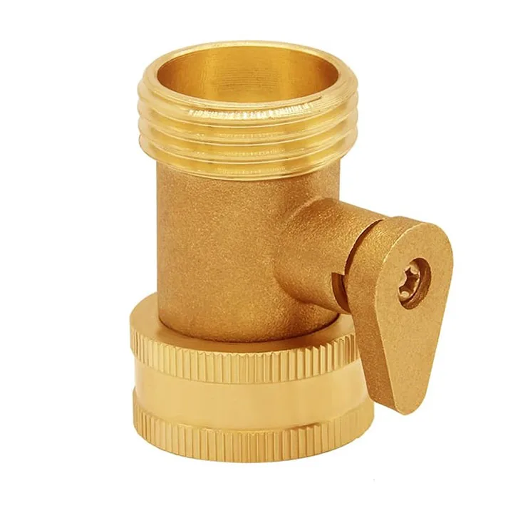 Brass Garden Hose Shut Off Valve Heavy Duty Threaded Water Hose Ball Valve with Washers for Hoses Connector