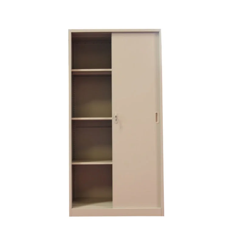 KD Structure Office Furniture Sliding Door File Cabinet Steel Cabinet With 4 Adjustable Shelve