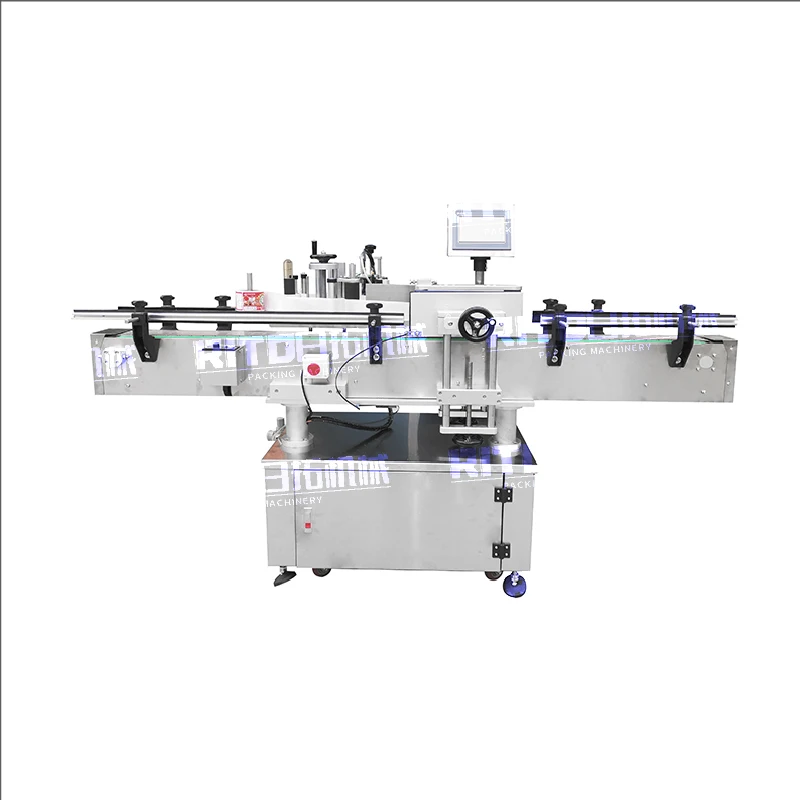 RITO Mt-50 Semi Automatic Tabletop Round Plastic Pet Bottle Tin Cans Labeling Sticker Machine With Date Coding