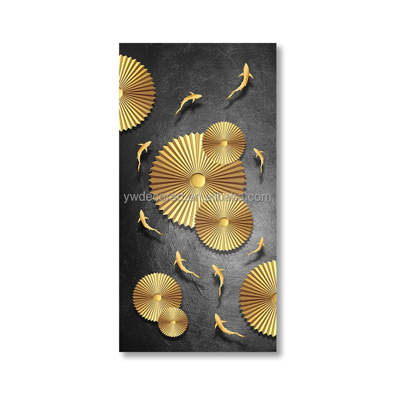 Factory Direct Sale Digital Printed Art Painting Golden Fish Modern Canvas Wall Paintings For Home Decoration
