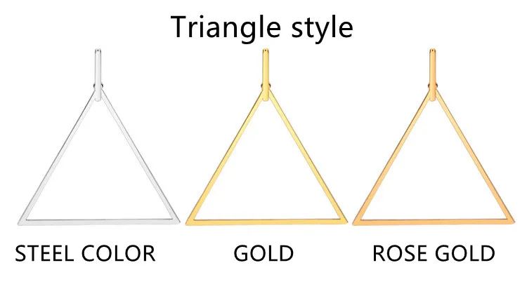 European and American fashion asymmetric titanium steel square bar pendant earrings