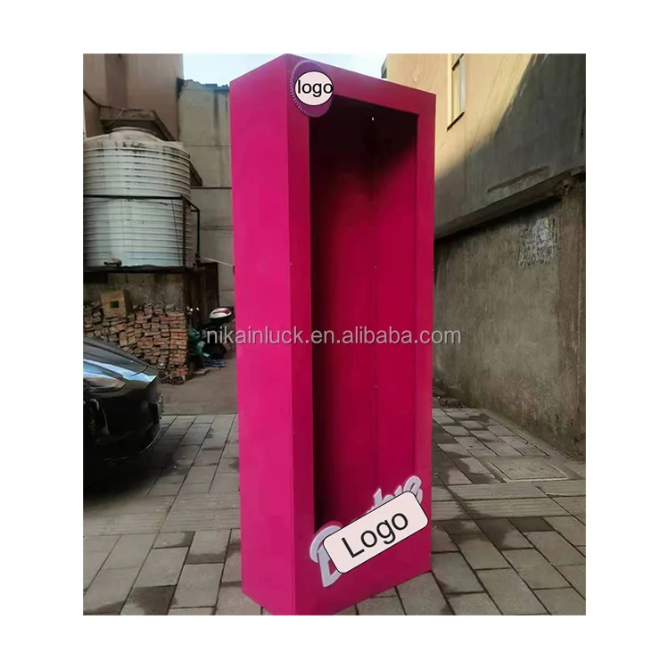Wedding Decoration 360 Photo Booth Backdrop Stand Pink Metal Wedding Stage Shop Decoration Design Activities Display Box