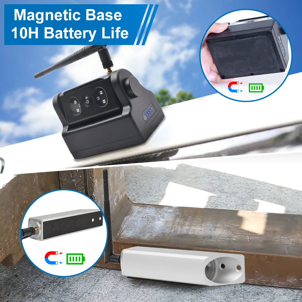 PJAUTO AHD Digital Wireless Car Reversing Backup Magnetic Battery Camera Kit Forklift Truck Van Wireless Camera Monitor System
