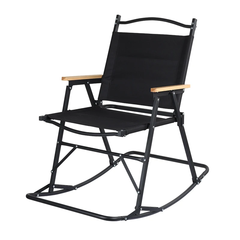 Factory OEM New Design Leisure Foldable Aluminum Frame Rocking Low Camping Chair Customized
