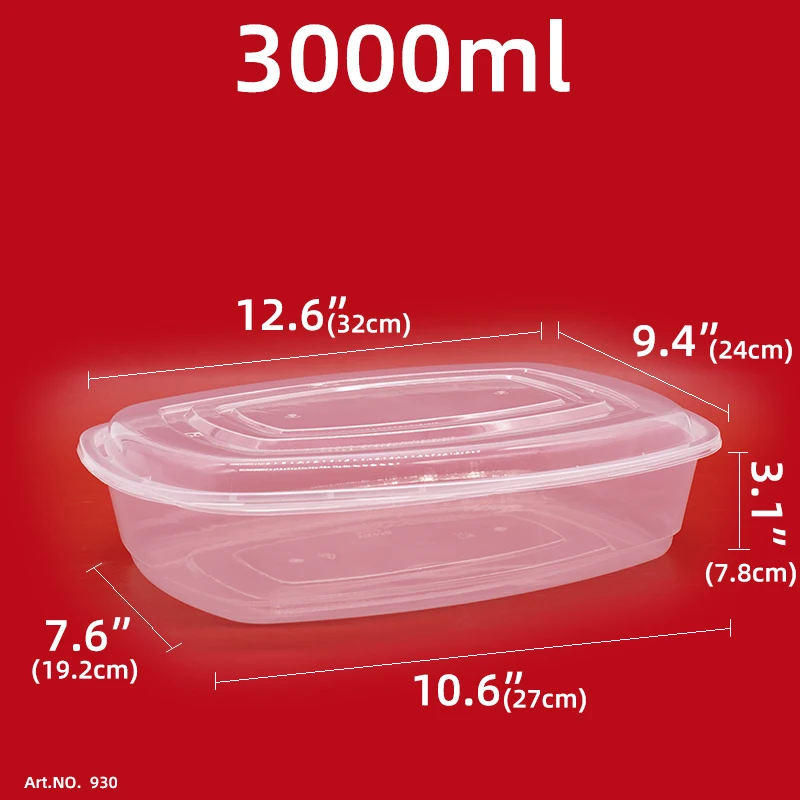 Rectangular box disposable Food contact materials plastic tableware family kitchen food fruit prefabricated storage box