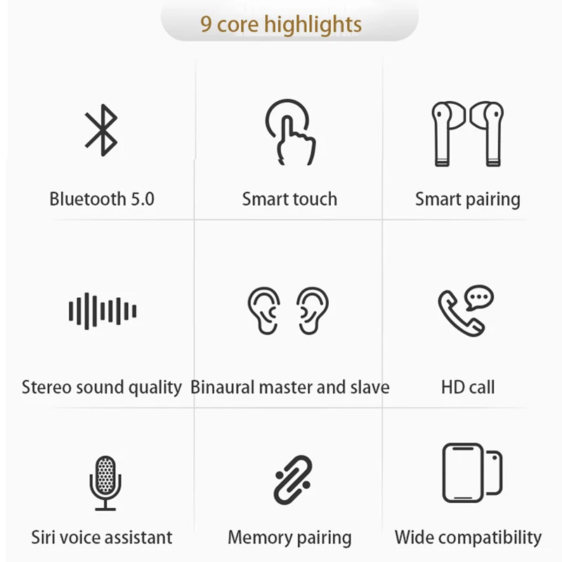 Translator TWS V03 wireless earphone translation earbuds headphones multilingual smart translation earbuds earphone
