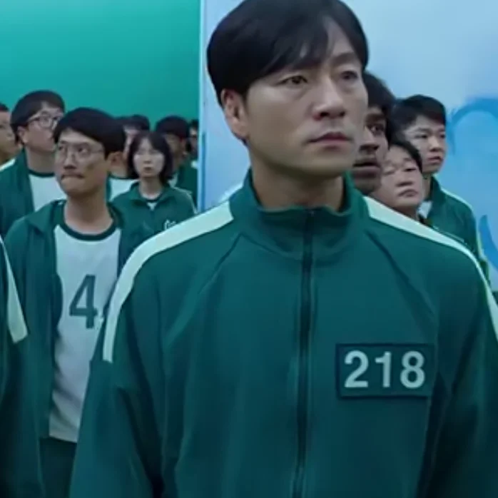 Корейский ТВ кальмар игра мужские игроки пальто куртка брюки комплект из двух частей спортивная одежда костюм на Хэллоуин кальмар игра спортивная одежда